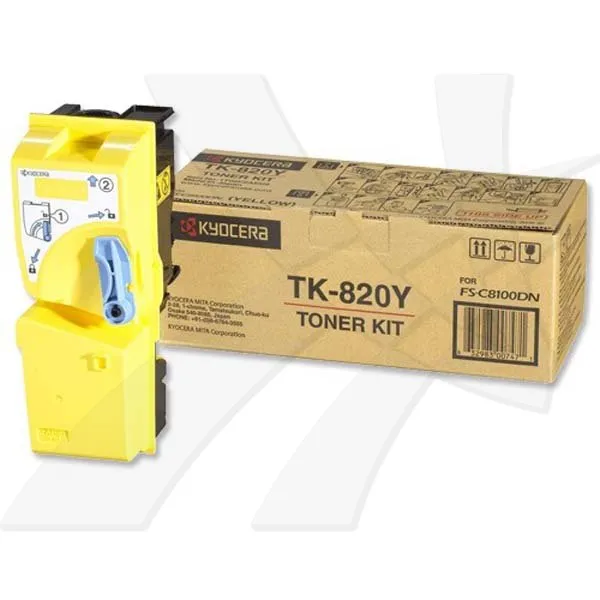 Kyocera originálny toner TK820Y, yellow, 7000str., 1T02HPAEU, Kyocera FS-C 8100DN, O