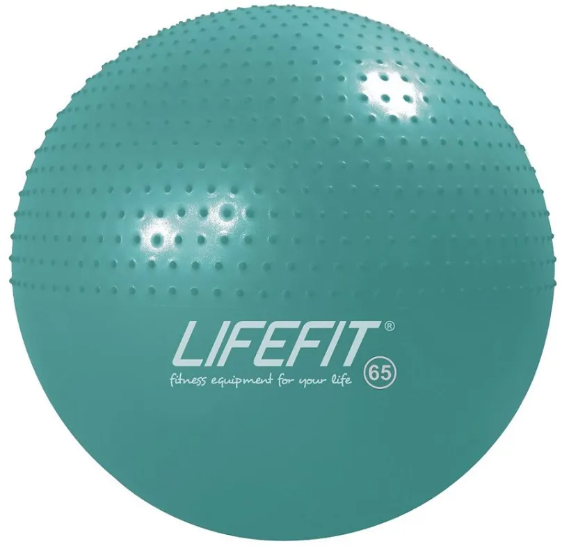 Gymnastická lopta Lifefit Massage ball 65 cm, tyrkysová