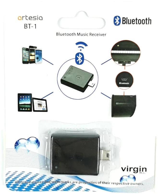 Bluetooth adaptér Artesia BT1, pre príjem audia cez Bluetooth, je možné použiť iba s digit