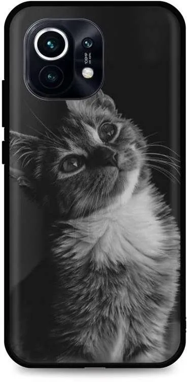 Kryt na mobil TopQ Xiaomi Mi 11 silikón Cute Cat 57548