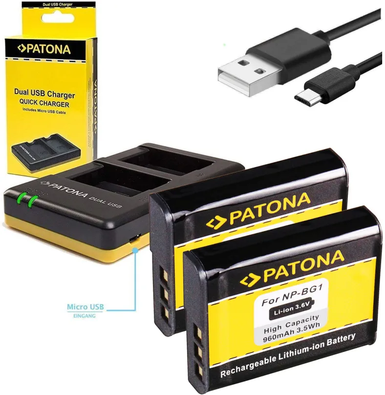 Nabíjačka akumulátorov Paton Foto Dual Quick Sony NP-BG1 + 2x batéria 960mAh