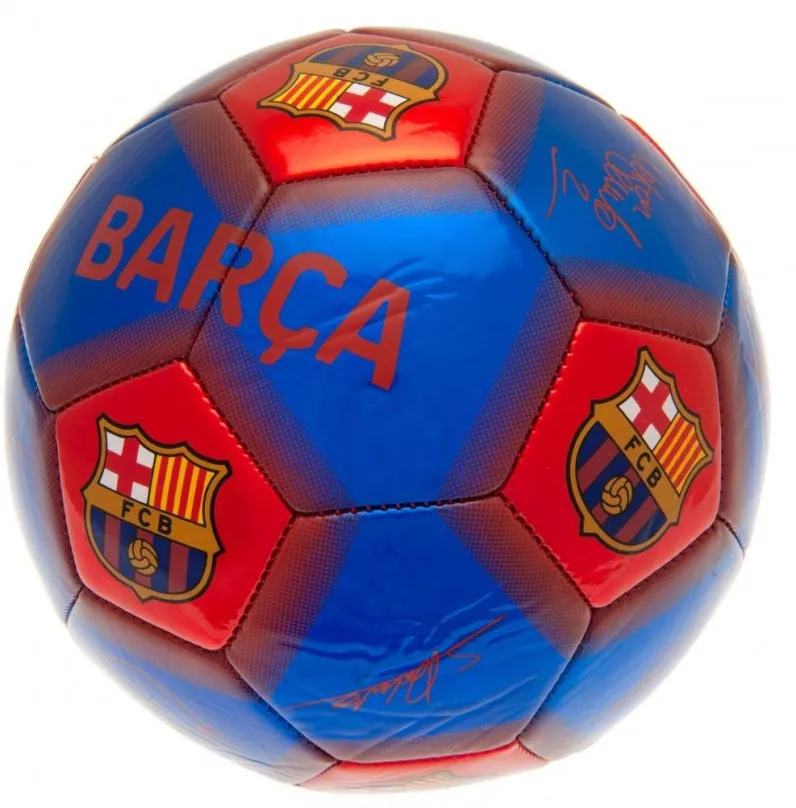 Futbalová lopta Fan-shop Barcelona FC s podpismi