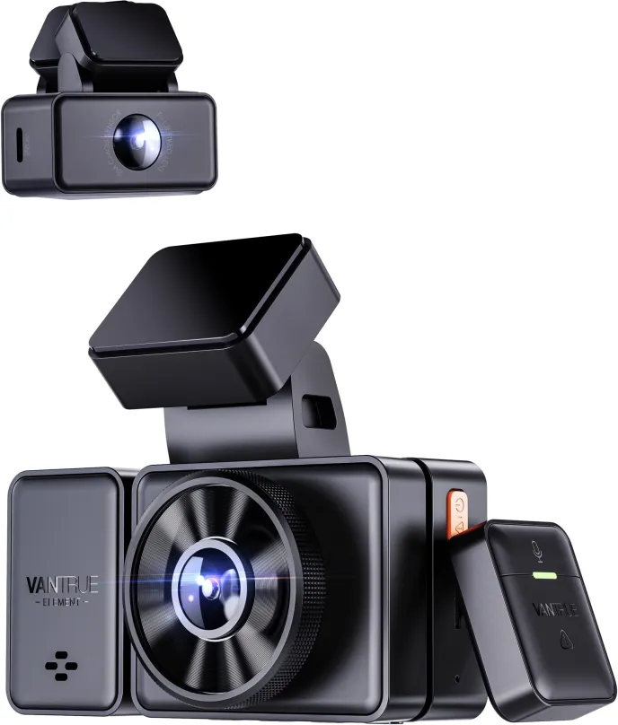 Kamera do auta Vantrue E3, duálna, so snímačom Sony IMX335, uhol záberu 155 °, 2,45 "