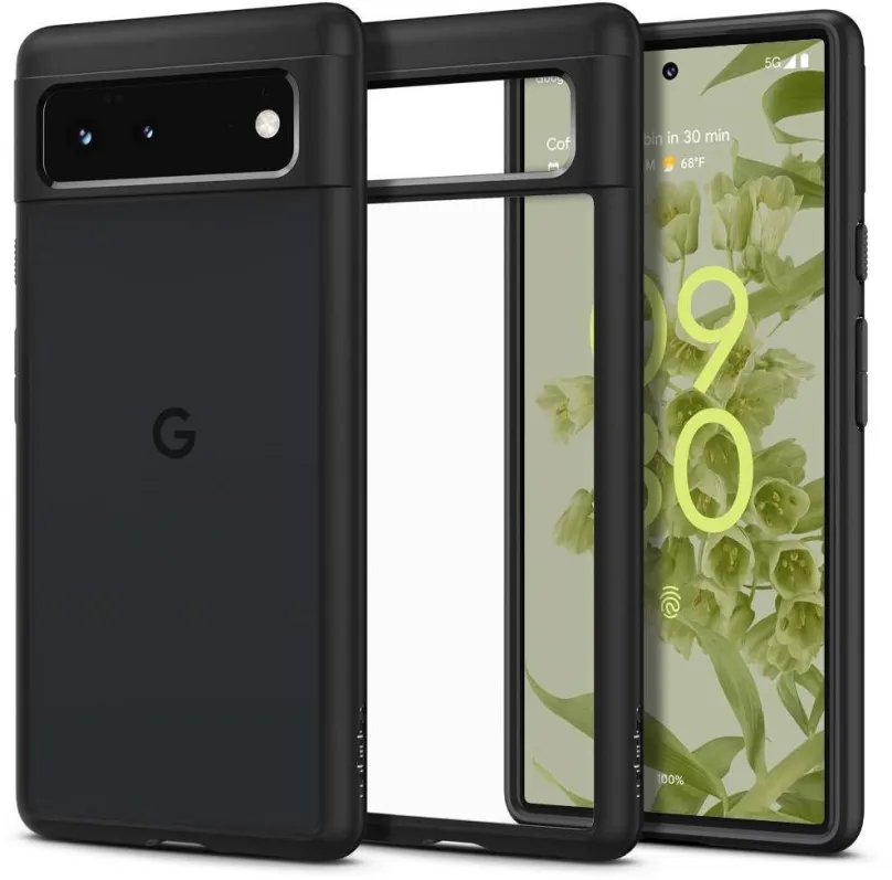 Kryt na mobil Spigen Ultra Hybrid Black Google Pixel 6, pre Google Pixel 6, materiál TPU a