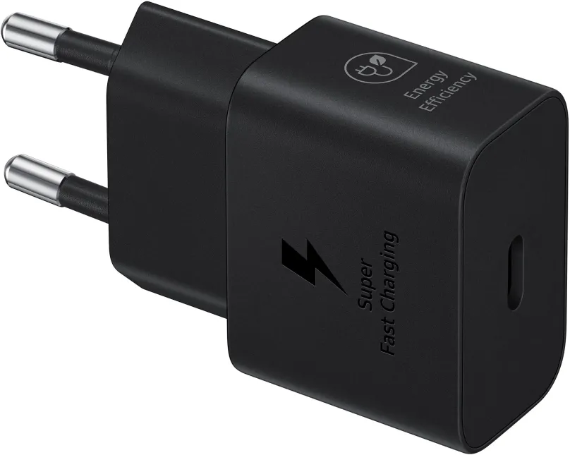 Nabíjačka do siete Samsung nabíjací adaptér USB-C (25W) čierny, bez kábla v balení