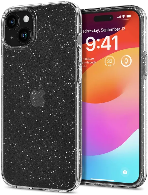 Kryt na mobilný telefón Spigen Liquid Crystal Glitter Crystal Quartz iPhone 15 Plus