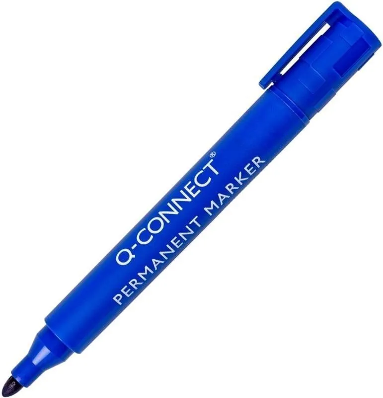 Popisovač Q-CONNECT PM-R 1,5-3 mm, modrý, modrá farba, okrúhly hrot, šírka stopy 1,5 mm