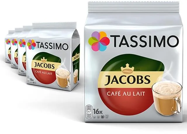 Kávové kapsule Tassimo KARTON 5 x Jacobs Cafe Au Lait 184g
