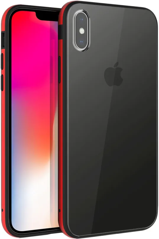 Kryt na mobil Uniq Valencia Clear Hybrid iPhone Xs Max Crimson Red