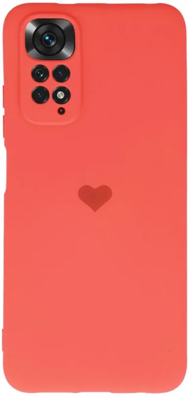 Kryt na mobil Vennus Valentínske puzdro Heart pre Xiaomi Redmi Note 11 Pro/ Redmi Note 11 Pro 5G - koralové
