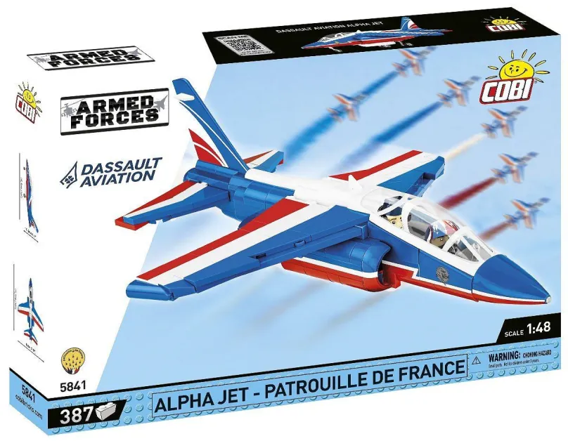 Cobi 5841 Francúzske akrobatické lietadlo Alpha Jet – PATROUILLE DE FRANCE