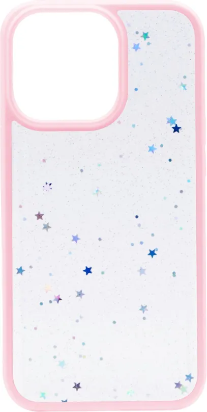 Kryt na mobil iWill Clear Glitter Star Phone Case pre iPhone 13 Pro Pink