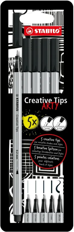 Kreatívna súprava STABILO Creative Tips ARTY - súprava 5 ks (čierna farba)