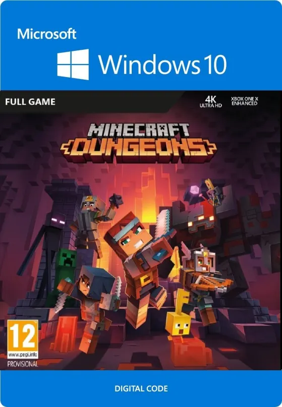 Hra na PC Minecraft Dungeons - Windows 10 Digital, elektronická licencia, kľúč pre Microso
