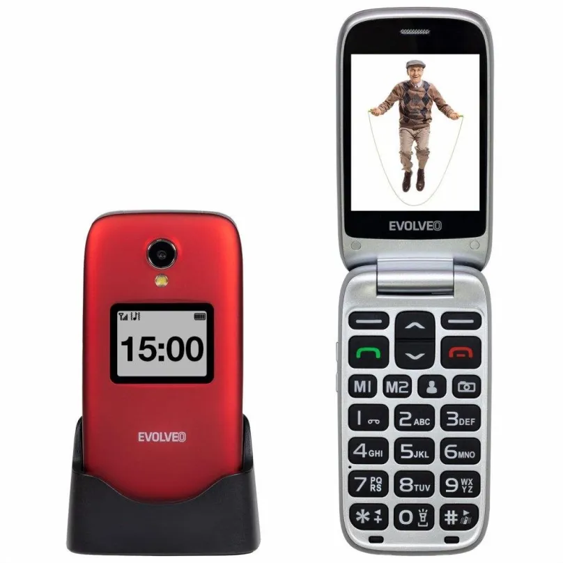 Mobilný telefón EVOLVEO EasyPhone FP červená