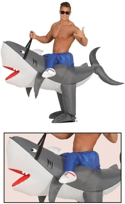 Kostým Nafukovací Kostým - Oblek - Žralok vel.L (52-54) - Unisex