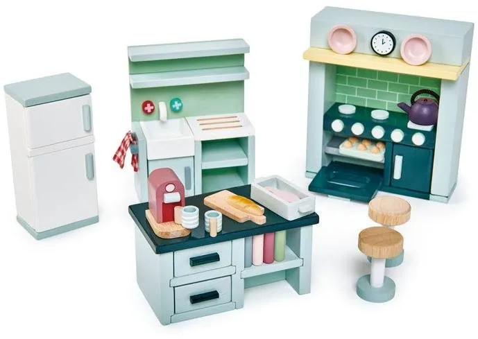 Nábytok pre bábiky Tender Leaf Dolls House Kitchen Furniture