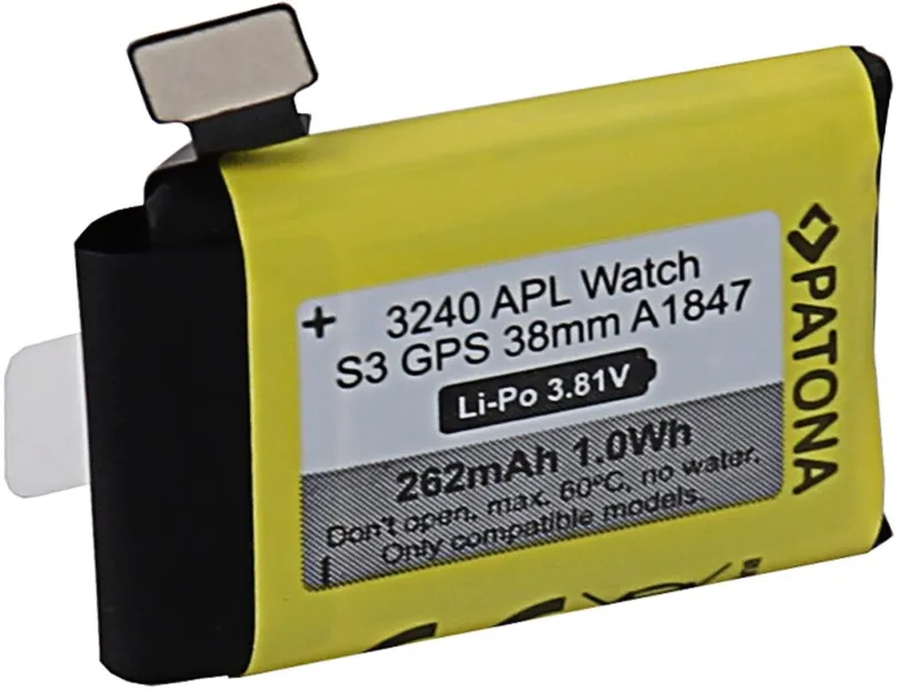 Batéria do šikovných hodiniek PATONA pre Apple Watch 3 GPS 262mAh A1847 38mm