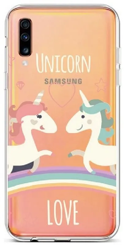 Kryt na mobil TopQ Samsung A70 silikón Unicorn Love 42008