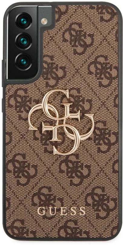 Kryt na mobil Guess PU 4G Metal Logo Zadný Kryt pre Samsung Galaxy S22+ Brown