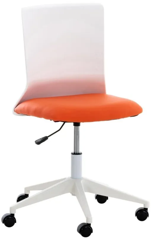Kancelárska stolička BHM GERMANY Apolda, syntetická koža, oranžová