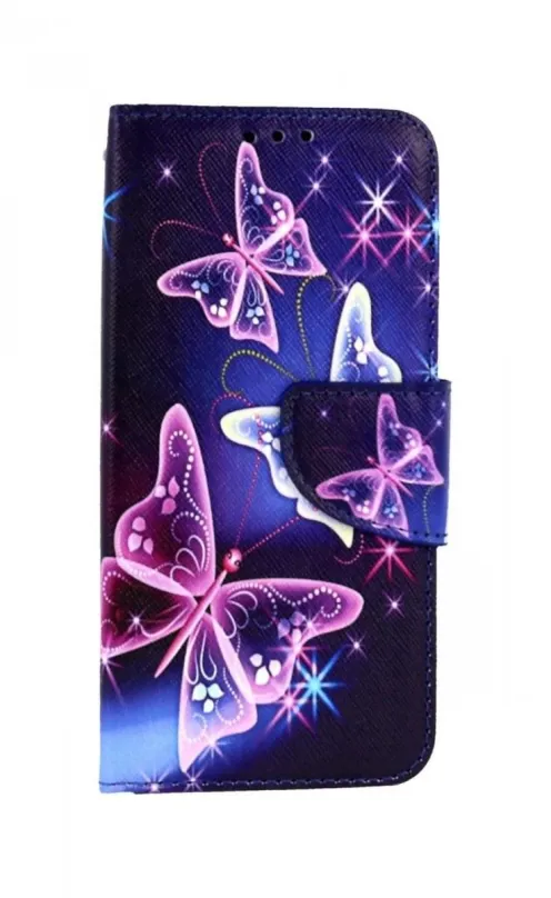 Kryt na mobil TopQ Puzdro Samsung A40 knižkové Modré s motýliky 81012