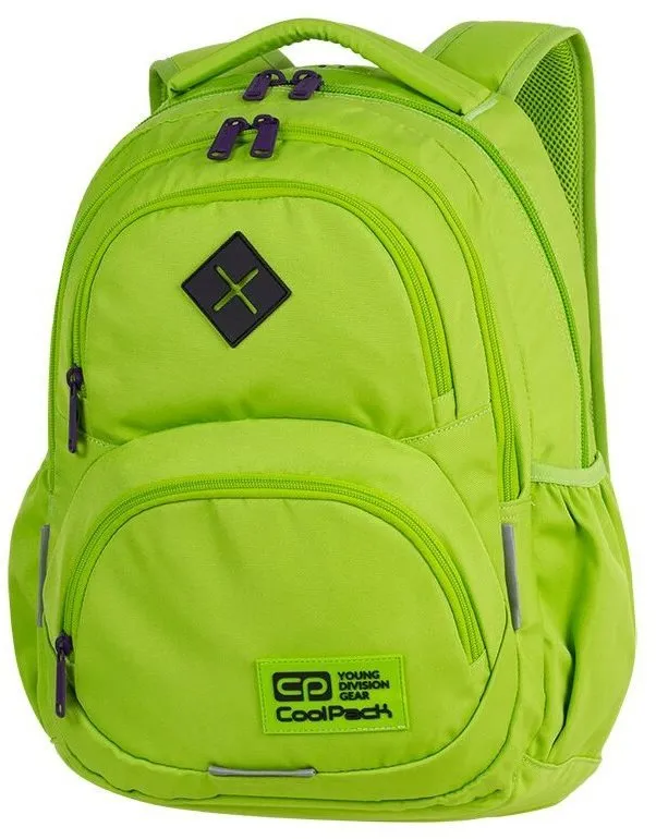 Školský batoh COOLPACK Zelený Dart XL lemon/violet