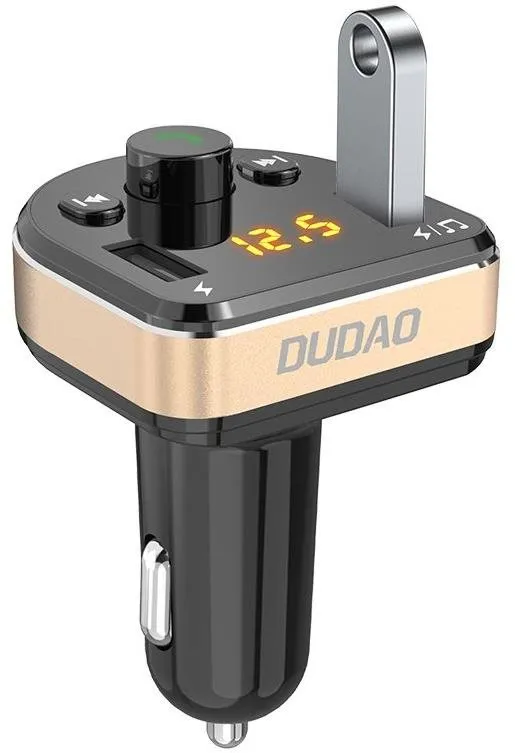 FM Transmitter Dudao R2Pro Bluetooth FM Transmitter autonabíjačka 2x USB 3.4A, čierna