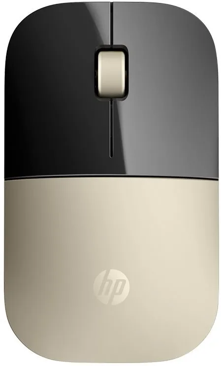 Myš HP Wireless Mouse Z3700 Gold, bezdrôtová, optická, symetrická, pripojenie cez USB, be