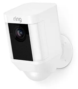 IP kamera Ring Spotlight Cam Battery White, vonkajšie, detekcia pohybu, vstavaný mikrofón,