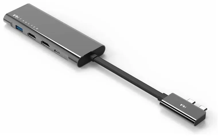 Replikátor portov Feeltek Portable 9 in 2 USB-C Hub, gray