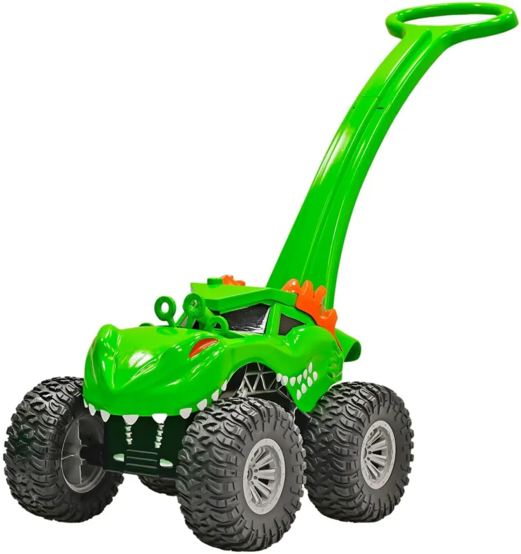 Bublifuk Auto dinosaurus monster truck s bublifukovačom na batérie s náplňou zelenej
