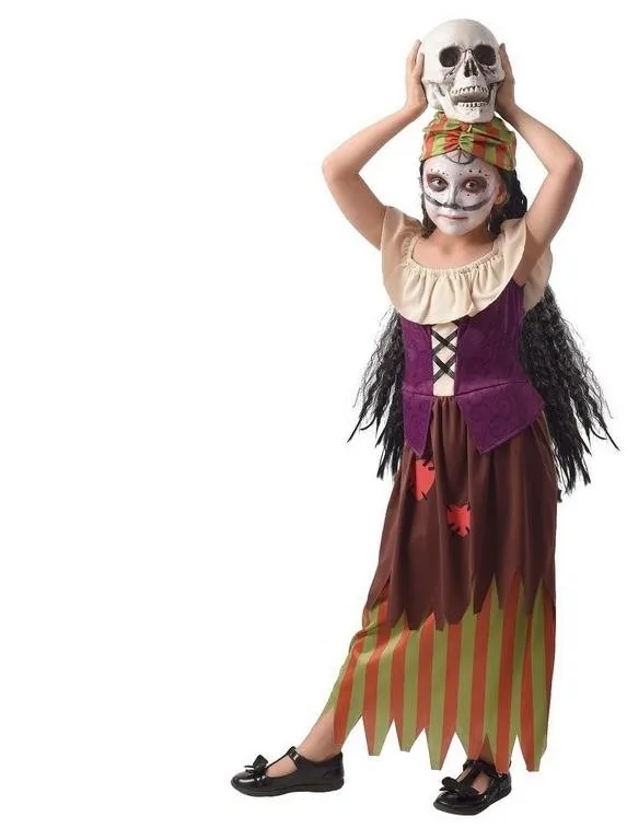 Kostým Šaty na karneval - čarodejnica, 130 - 140 cm