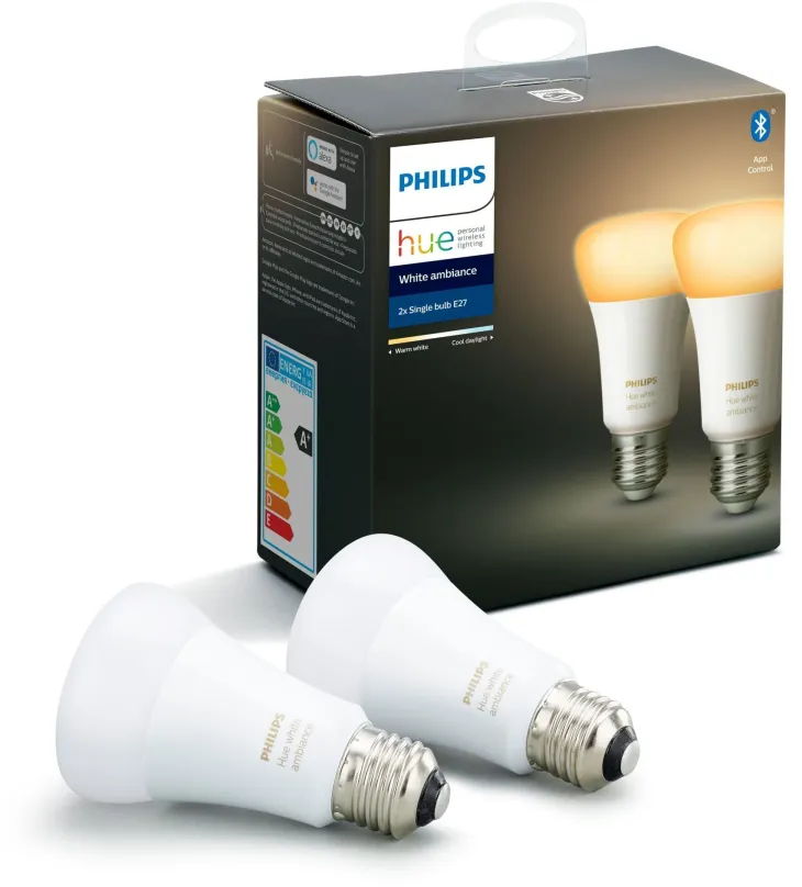 LED žiarovka Philips Hue White Ambiance 6W E27 set 2ks