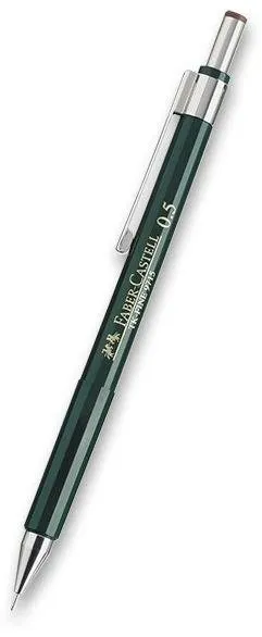 Mikrotužka FABER-CASTELL TK-Fine 0.5 mm HB, zelená, okrúhla, pre pravákov aj ľavákov, farb