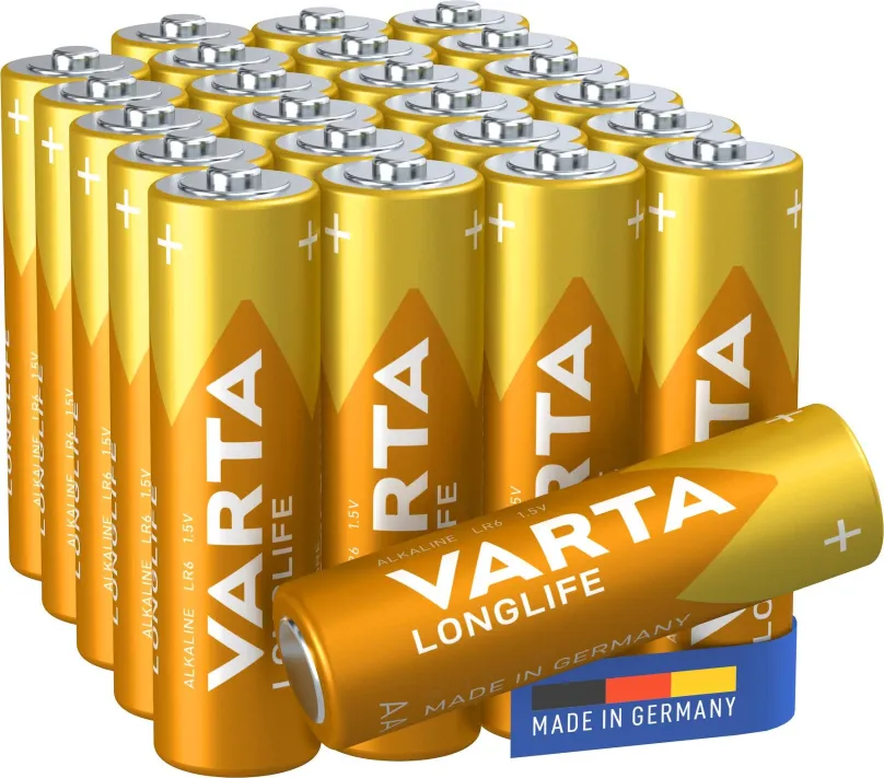 Jednorazová batéria VARTA alkalická batéria Longlife AA 24 ks