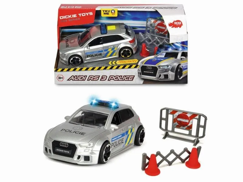 Auto Dickie Audi RS3 polícia, česká verzia