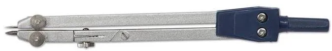 Kružítko CONCORDE kovové, šedé, s kĺbom, materiál kov, maximálny priemer kružnice 206 mm,