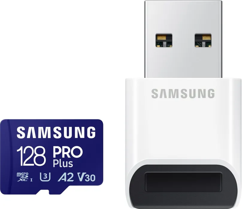 Pamäťová karta Samsung MicroSDXC 128GB PRO Plus + USB adaptér (2023)