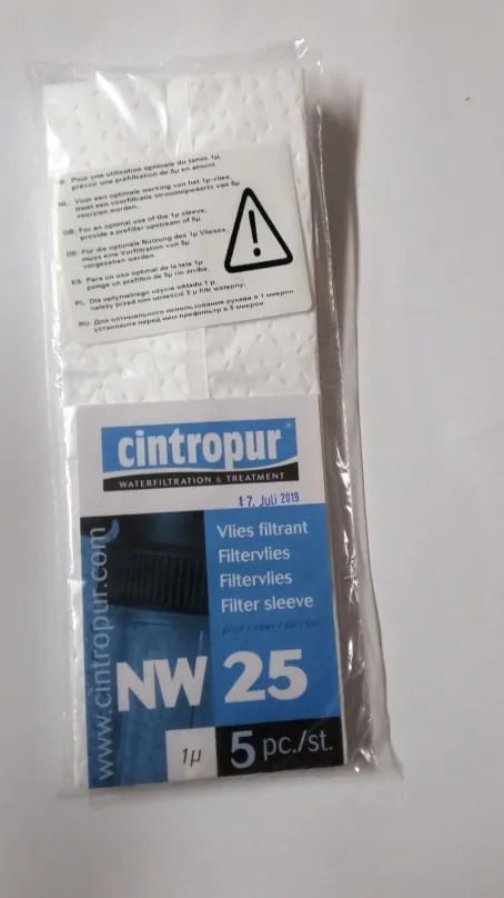 Filtračná vložka Cintropur náhradné filtračné vložky do MFC25 - porozita 1 mcr, 5 ks