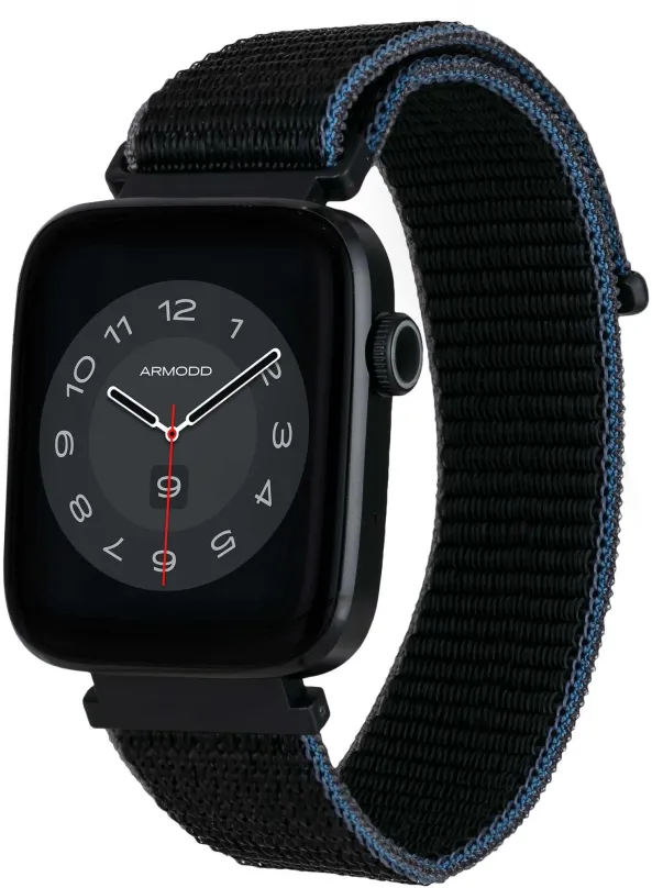 Chytré hodinky ARMODD Squarz 9 Pro čierna s nylonovým remienkom + silikónový remienok