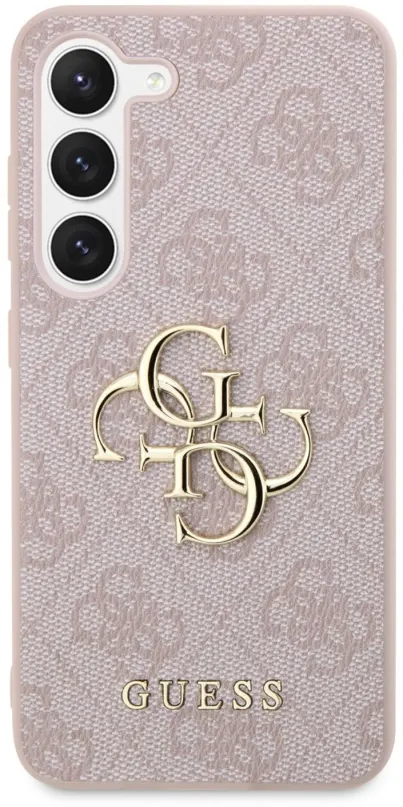 Kryt na mobil Guess PU 4G Metal Logo Zadný Kryt pre Samsung Galaxy S23 Pink