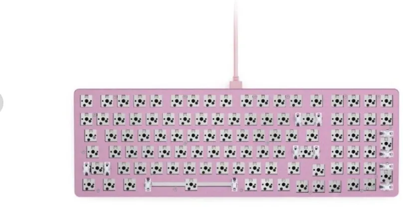 Herná klávesnica Glorious GMMK 2 Compact keyboard - Barebone, ANSI-Layout, pink