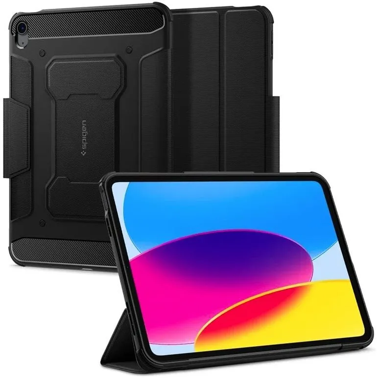Puzdro na tablet Spigen Rugged Armor Pro Black iPad 10.9" 2022