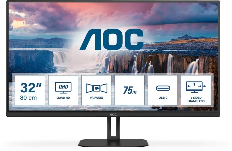 LCD monitor 31,5" AOC Q32V5CE/BK