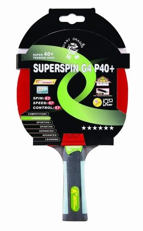 Raketa na stolný tenis Giant Dragon SUPERSPIN G4 P40+