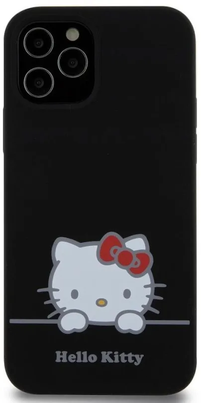 Kryt na mobil Hello Kitty Liquid Silicone Daydreaming Logo Zadný Kryt pre iPhone 12/12 Pro Black
