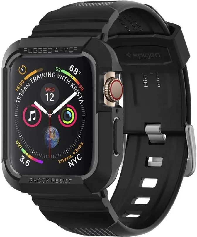 Ochranný kryt na hodinky Spigen Rugged Armor Pre Black Apple Watch 9/8/7 (45mm)/SE 2022/6/SE/5/4 (44mm)