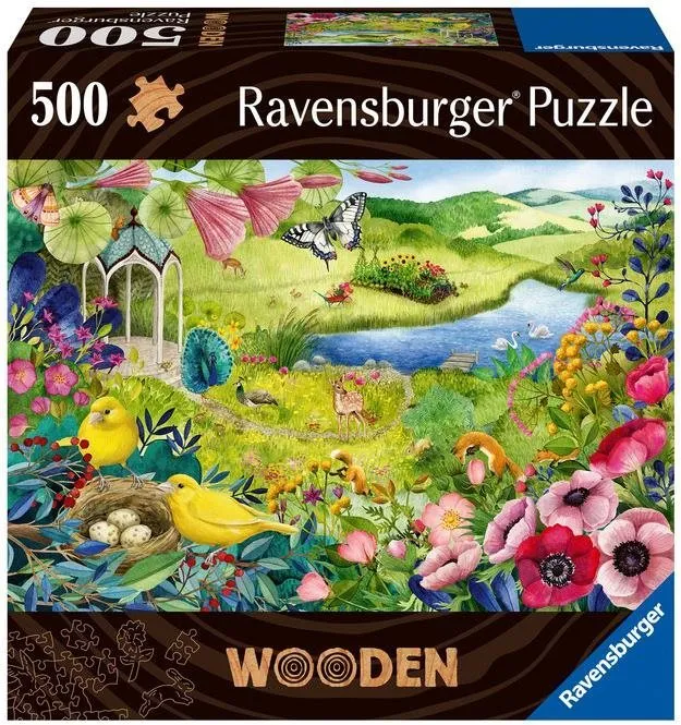 Puzzle Ravensburger Puzzle 175130 Drevené Puzzle Divoká Záhrada 500 Dielkov