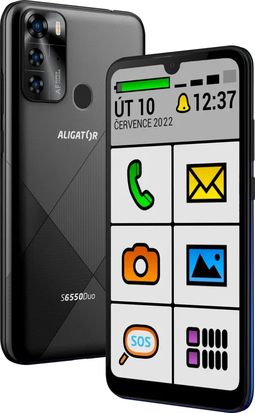Mobilný telefón Aligator S6550 SENIOR čierny